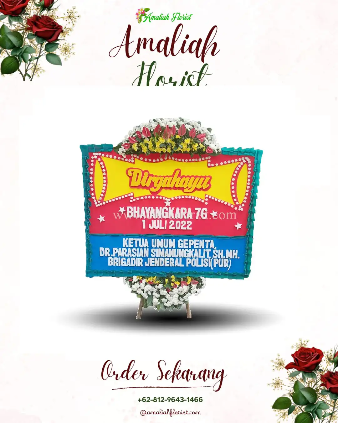 Papan Bunga HUT Ulang Tahun Runggu Raya