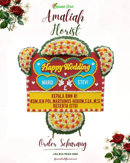 Papan Bunga Pernikahan Runggu Raya